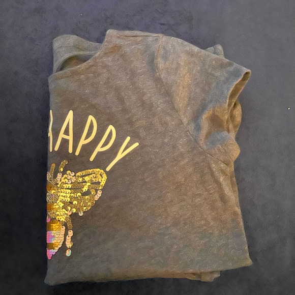 Bee happy gray graphic T - Picture 3 of 4